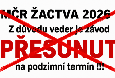 MČR ŽACTVA PŘESUNUTO